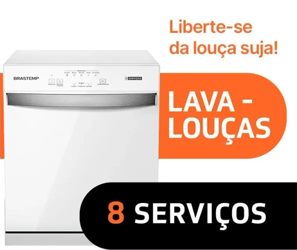 Lava Louças 8 Serviços Brastemp Branca