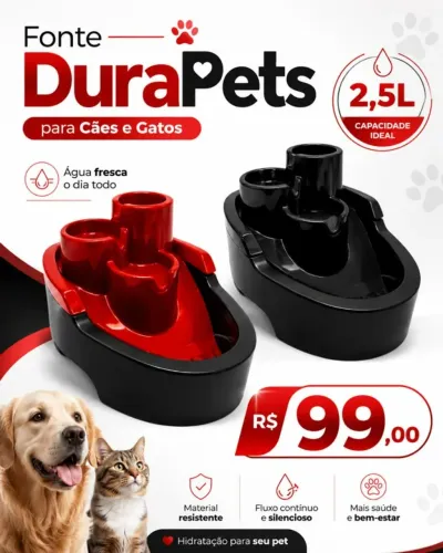 Bebedouro Fonte cascata para cães e gatos