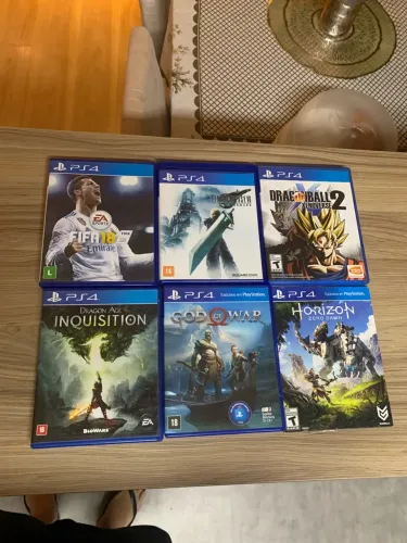 JOGOS PS4 ORIGINAIS | LOTE COM 6 JOGOS | GOD OF WAR, FIFA, DRAGON BALL E MAIS