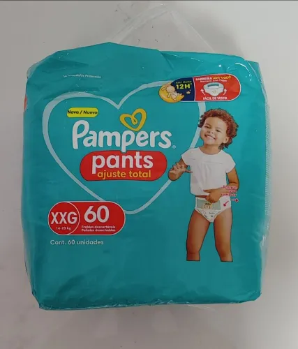 Fralda Pampers Pants Ajuste Total XXG - Pacote Fechado com 60 Unidades