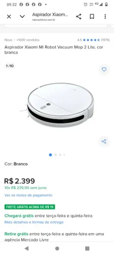 Robô aspirador + brinde
