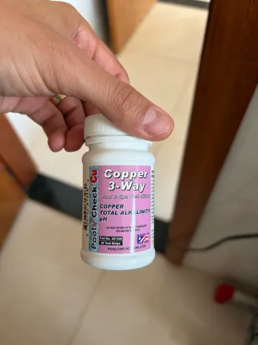 Fita medidor de PH e cobre em piscina
