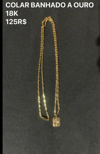 Colar banhado a ouro 18k 
