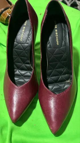 Scarpin Couro Jorge Bischoff Tam 35 Vinho