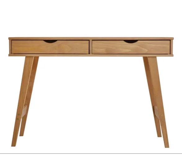 Mesa Escrivaninha Madeira 2 Gavetas Retro Milo rústico 