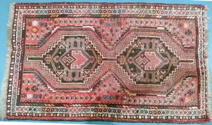 Tapete caucasiano antigo Shirvan tribal feito a mão lã baixa rapee de coleção 130 x 89 cir