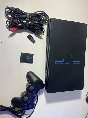 PLAYSTATION 2 FAT - MEMORY CARD E CABOS ORIGINAIS - CONTROLE PARALELO