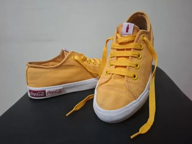 Tênis Coca-Cola Basket Blend Canvas Amarelo USADO TAMANHO 35 - EM BANGU, RJ