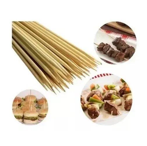 Espeto palito Bambu para Churrasco e Petiscos 25cm Pacote 1.000 unid