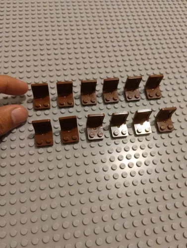 Lote lego peças banco marrom