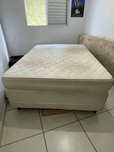 Cama Box de Casal Completa (Base + Colchão) Orthocrin Turquesa (Extra Firme)