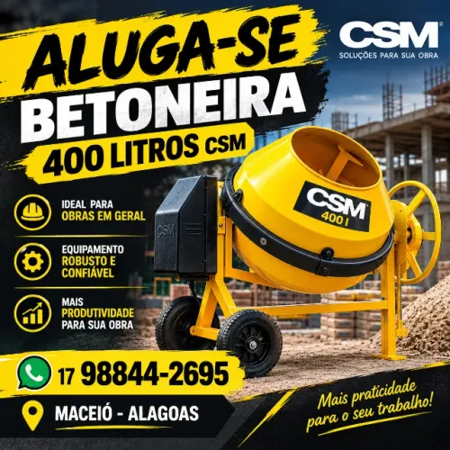 Aluga-se Betoneira Maceio