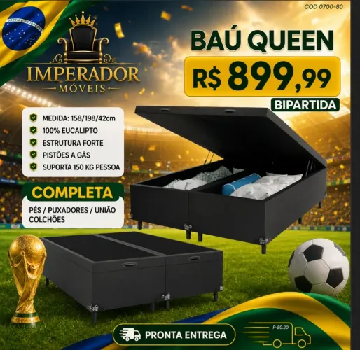 Base bau queen bipartida, pagamento na entrega NOVA!!