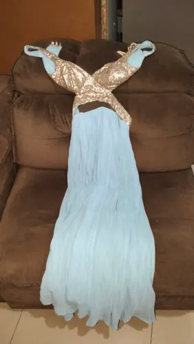 Vestido para festa, altura 155cm ,busto 36cm(72cm) total ,cintura 16cm(32cm) total