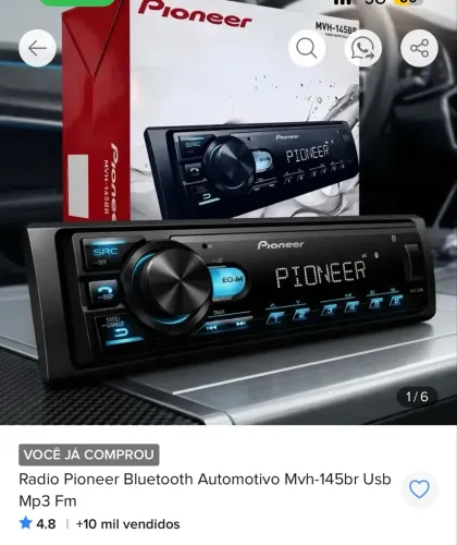 rádio pioneer automotivo 
