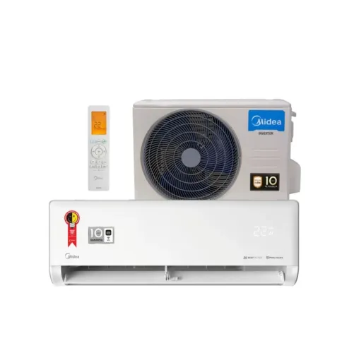 Lacrado Ar Condicionado 9000 Btus Split Hi Wall Inverter Midea Frio Ai Ecomaster 220v