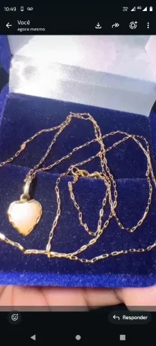 Cordão de ouro 18k feminino maciço pra vender logo r$ 1300