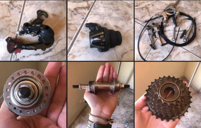 Peças de Bike: Câmbio, Catraca, Passador, Kit Freio, Cubo, Corrente...