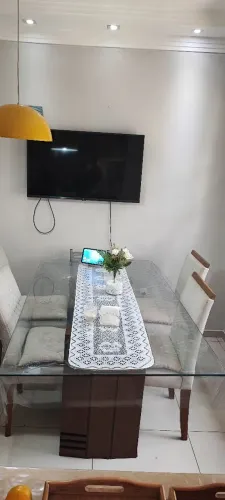 Mesa de vidro para 6 cadeiras 