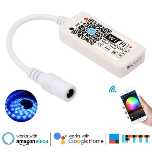 Controlador de Fita LED Wi-Fi 5-24v Rgb Compatível Alexa e Google Home