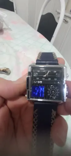 Relógio Lige original dual time + digital 