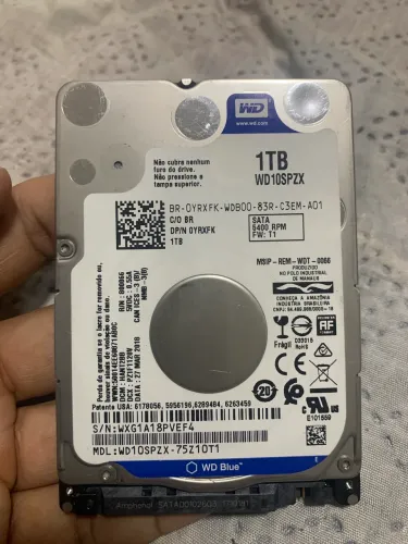     ?HD 1TB WD Blue Notebook SATA - Testado e Funcionando