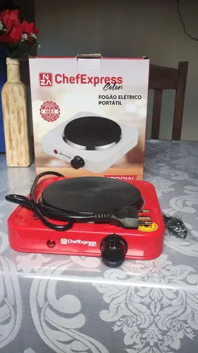 Fogão uma boca vermelho