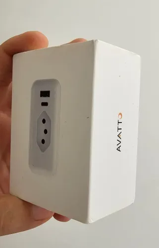 Tomada Inteligente Avatto com USB. Para Alexa ou Google. Fácil instalação.