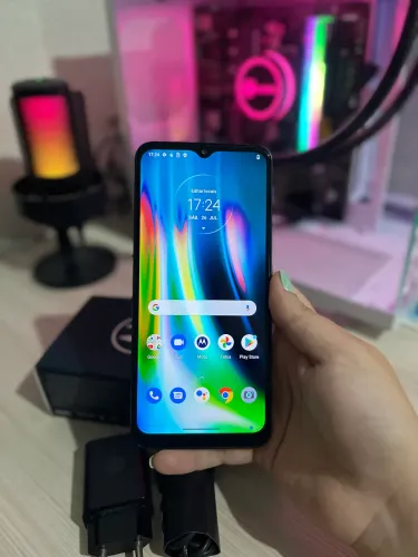 Motorola Moto G9 Play 64GB Azul - Completo na Caixa