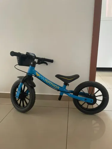 Bicicleta Balance de Equilíbrio Nathor Aro 12 Azul Infantil 2 a 5 Anos