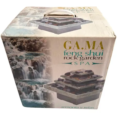 Fonte De Agua GA.MA Feng Shui Rock Garden Spa Na Caixa