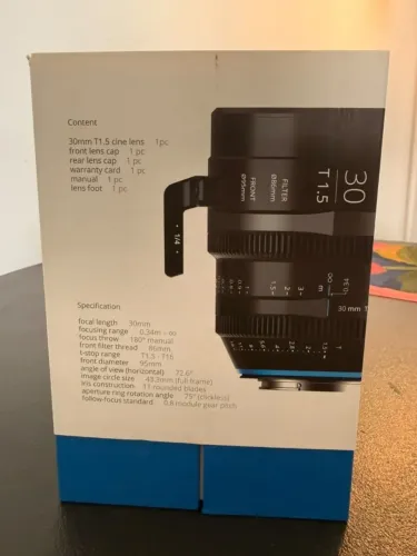 Lente Cine Irix 30mm T1.5 Sony E-mount Full Frame 8K - Foco Manual Mod 0.8