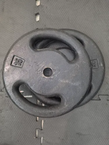 Par anilhas ferro pintadas (15kg cada)