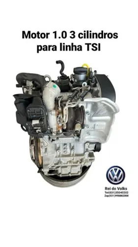 Motor 1.0 3 cilindros para a linha Volkswagen TSI 