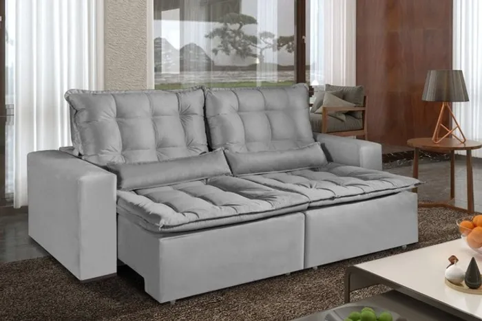 Sala sofá retrátil e reclinavel de 200 cm largura 