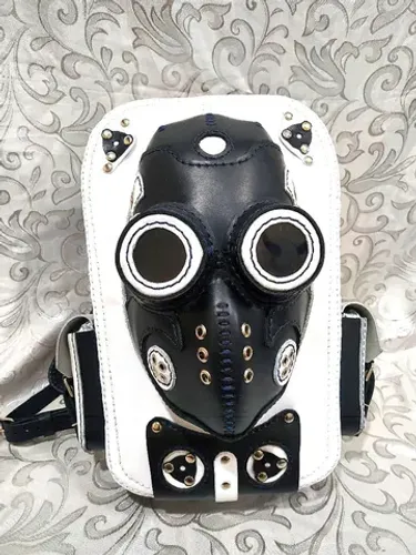 Mochila anfíbio steampunk couro legítimo