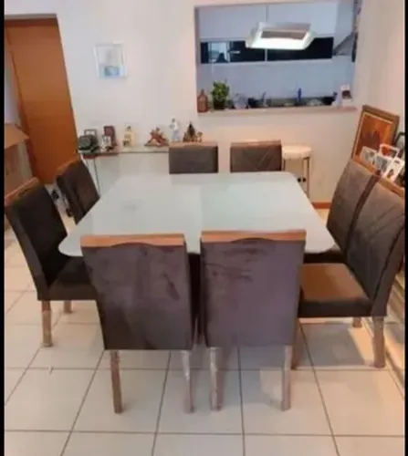 Mesa jantar nova pronto entrega 8 lugares 