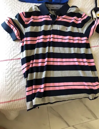 Polo Tommy Hilfiger Masculina listrada