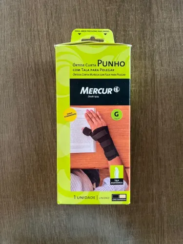 Órtese Curta Punho Com Tala Para Polegar Mercur Direita G