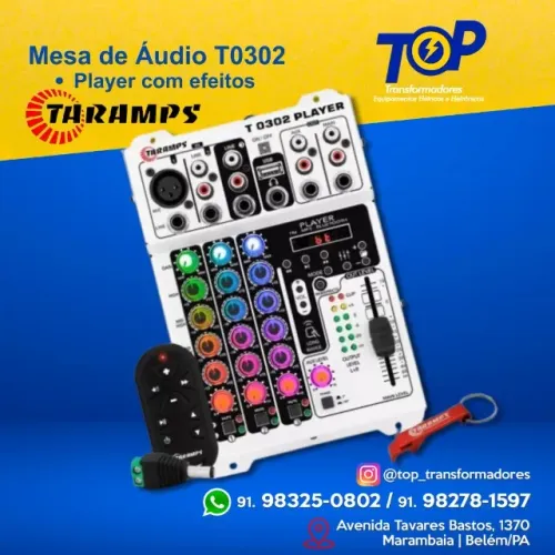 Mesa de áudio taramps T0302 Player fx multicolor