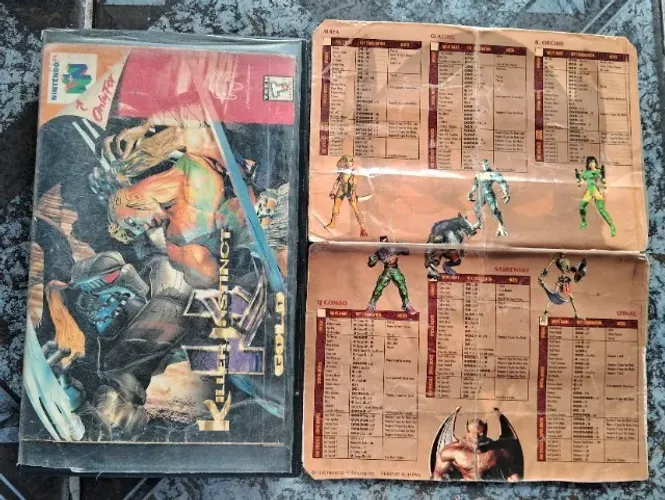 Quick Reference Card e Caixa (Adaptada em capa de fita VHS) - Killer Instict N64
