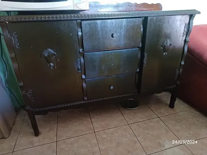 Balcão Buffet antigo de madeira 