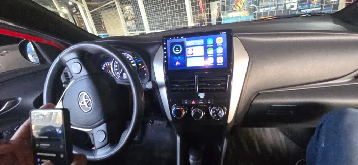 Multimídia Toyota yaris 9 polegadas Android e carplay sem fio