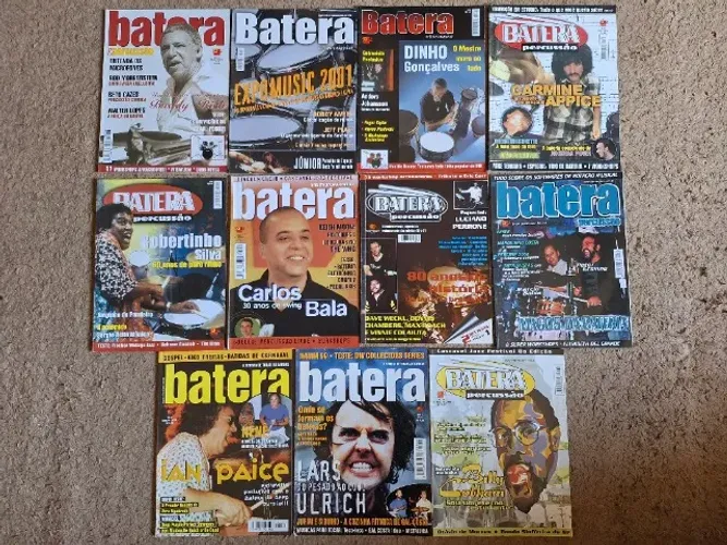 Lote Revistas Batera e Percussão (11 Volumes)