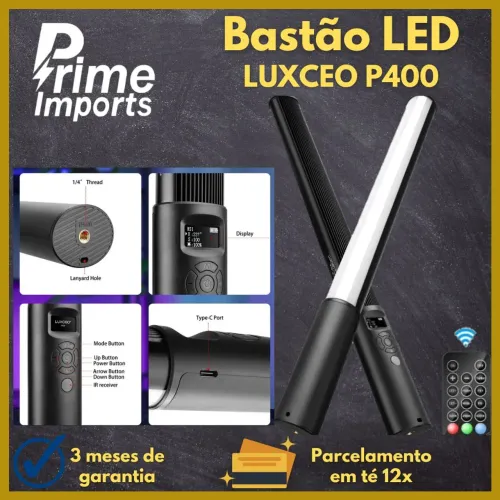 Bastão LED RGB LUXCEO P400 - LACRADO