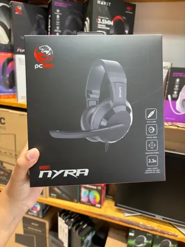 Headset Gamer PCYES NYRA - Preto - Entrada P3