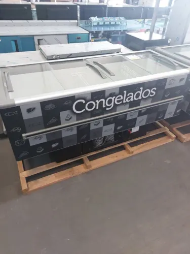 Ilha para congelados 2m com 568 litros 2 anos de garantia nova