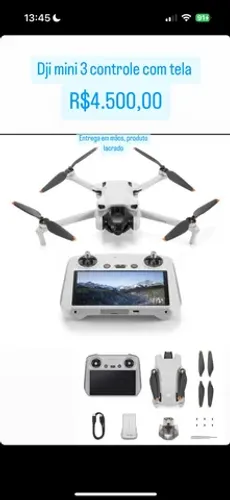 Drone DJI mini 3 (Tela) LACRADO