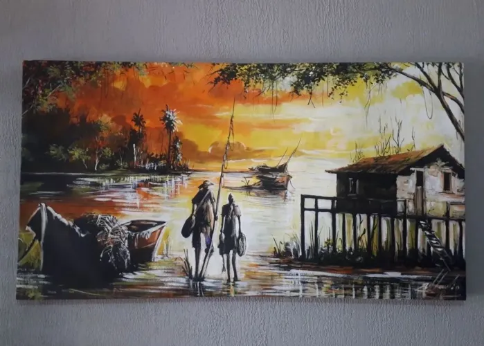 Quadro Pintura à mão - Paisagem