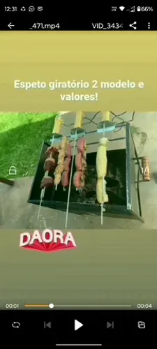 Espeto giratório promoção apartir de 140 reais avista